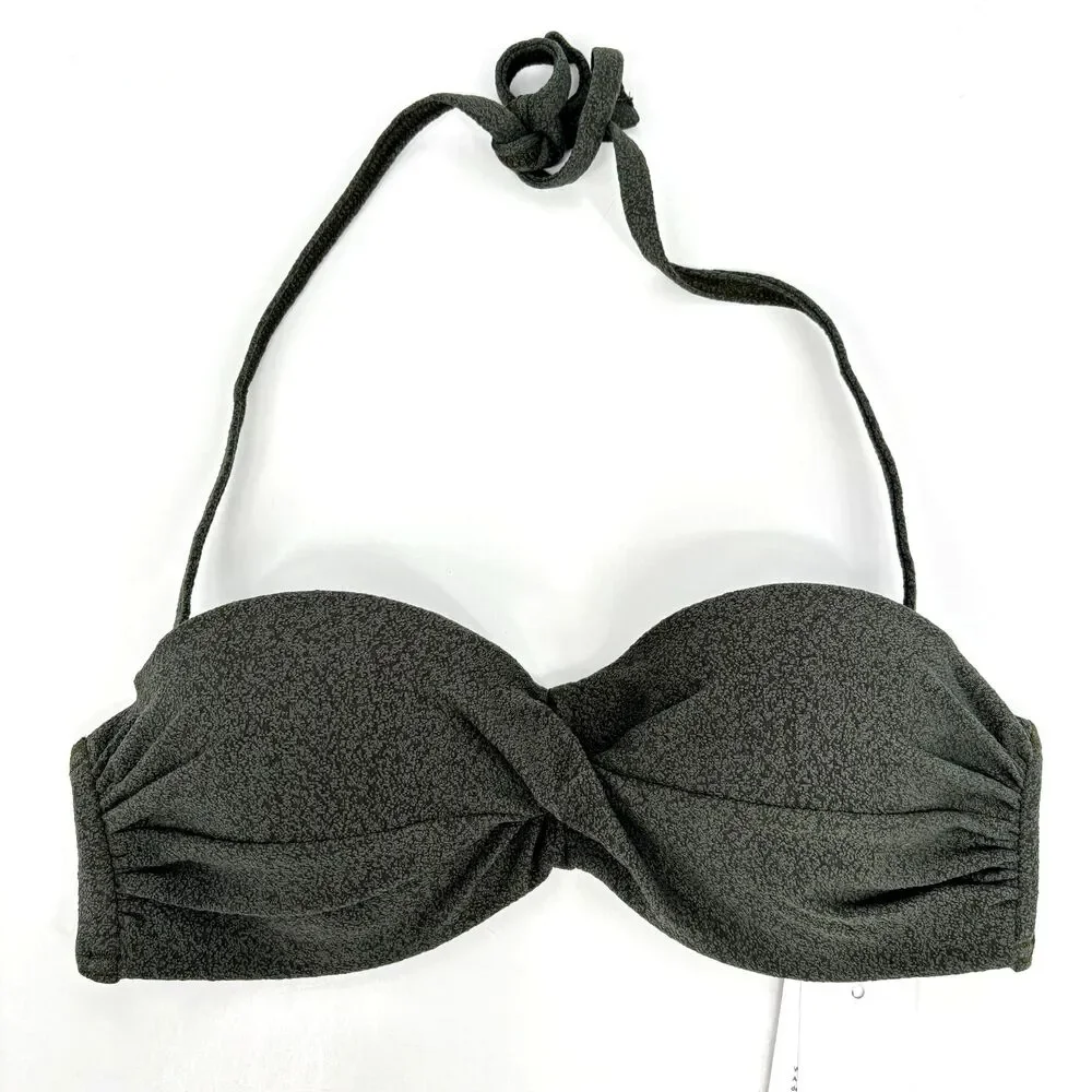 Banana Moon Sakata Santafe Khaki Bikini Top Size Small Removable Straps NWT